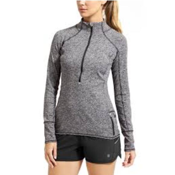 Athleta womens 1/4 zip pullover long sleeve active top gray size XS - Picture 1 of 14